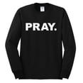 thumbnail image 2 of Wild Bobby Pray. Inspirational/Christian Men Long Sleeve Shirt, Black, Small, 2 of 5