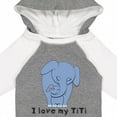 thumbnail image 4 of Inktastic I Love My TiTi Elephant Blue Boys Long Sleeve Baby Bodysuit, 4 of 5
