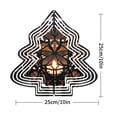 thumbnail image 7 of Stylish Metal Hanging Christmas Tree Wind Spinner - Intricate Patterns & Glowing Candle Design for Garden & Yard Decor, 7 of 7