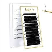 QUEWEL Classic Eyelash Extensions 0.03-0.20 | C/D Curl Lash Extensions | Mixed Length 8-15mm | Single Lashes With Multifunctional Lash Tray | Classic Lash Trays For Salon Use (0.10 C Mix8-15mm)