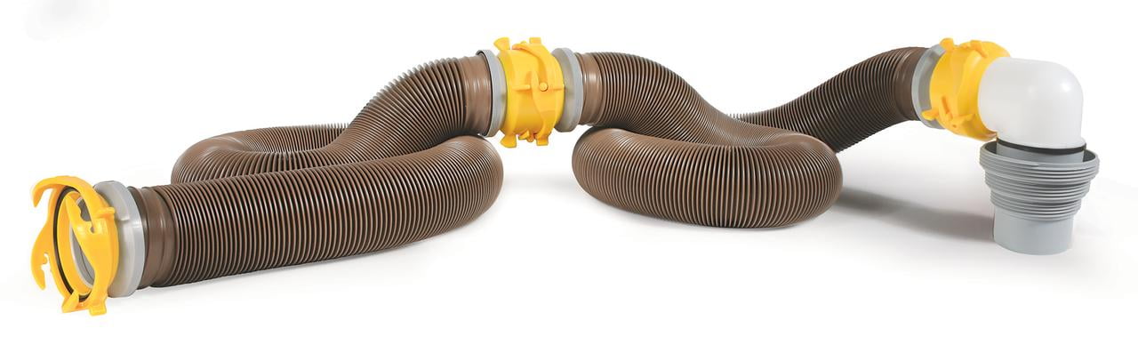 Camco Revolution 360 20-Foot Heavy Duty Sewer Hose for RVs | Multicolor (39628)