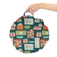 thumbnail image 2 of Christmas Round Floor Cushion with Handle, Colorful Illustration of Holiday Present Boxes with Flowers Rectangular Boxes, Decorative Pillow for Living Room & Dorms, 18" Round, Multicolor, by Ambesonne, 2 of 4
