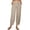 Khaki, variant on EDFBUYKRS Female Women Pants Casual Travel Pants Womens Tall Womens Casual Solid Color Loose Pockets Elastic Waist Pants Long Trousers Xl