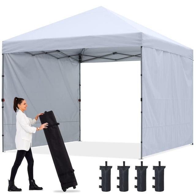 Carpa con dosel ABCCANOPY para exteriores, fácil de montar, 10 x 10 pies, con 2 toldos