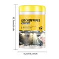 thumbnail image 3 of Kitchen Wet Wipes with Superior Grease Power Quick Action Disposable Design Large Pack for Daily Cleaning Tasks 40PCS, 3 of 9