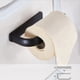 thumbnail image 2 of Portarrollos de papel higiénico con gancho para pared, accesorio para baño Negro, 2 of 7