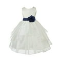 thumbnail image 3 of Ekidsbridal Ivory Marine Shimmering Organza Flower Girl Dress Junior Beauty Pageant Mini Bridal Gown Ballroom Dance Recital 4613T M, 3 of 3