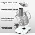thumbnail image 4 of Double-Layer Electric Kettle1.5L with Stew Pot,Glass Health Pot, 9-in-1 Glass Tea Maker, Programmable Touch Panel, Stainless Steel Base for Soup, Por, 4 of 8
