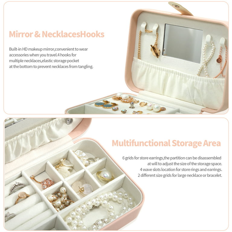  Jewelry Boxes for Women with Code Lock, Black Jewelry Storage  Box, Leather Travel Jewelry Box with Mirror, Double Layer Large Jewelry  Organizer Box for Watch Rings Necklace Bracelet Earring : Clothing
