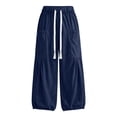thumbnail image 6 of Zynoxe Wide Leg Sweatpants for Women Fashion Solid Color Womens Sweatpants Elastic Waist Drawstring Lounge Pants Comfort Lightweight Full Length Pants with Side Pockets XL, 6 of 9
