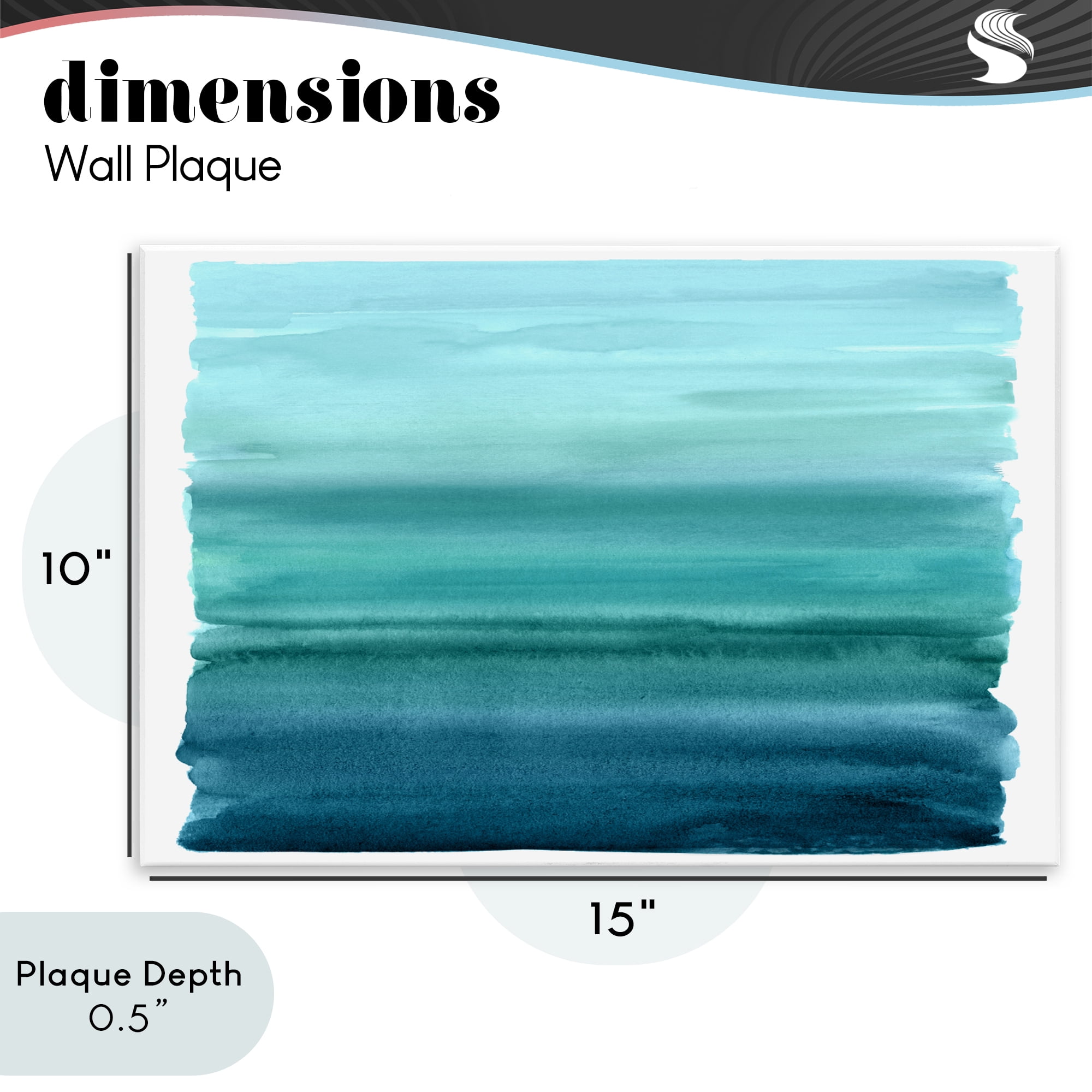 Stupell Industries Ombre Teal Gradient Wall Plaque Art, design by Allie Corbin