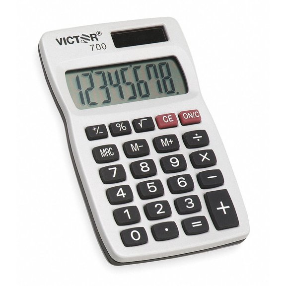 Victor Pocket Calculator,LCD,8 Digits 700 700 ZO-G1997405