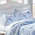 thumbnail image 3 of Levtex Home - Madeira Shore Quilt Set - Twin Quilt and One Standard Sham - Coastal Fish - Blue White - Quilt (68x86in.) and Sham (20x26in.) - Reversible, 3 of 5