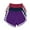 Purple, variant on 3 Pack Women's Cotton Yoga Dance Short Pants Sport Shorts Summer Athletic Cycling Hiking Sports Shorts Multicolor S