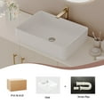 thumbnail image 6 of 47" Bathroom Vanity with Sink, Modern Free-Standing Bathroom Vanity Cabinet with Ceramic Sink &1 Cabinet & 2 Drawers, Single Wood Bathroom Vanities Set with Open Shelf, White Oak, 6 of 9