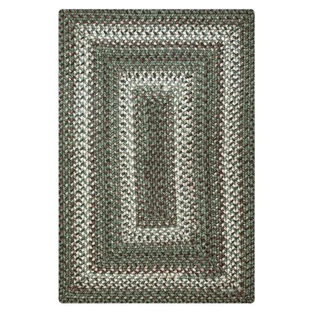 Homespice Decor 329974 22 x 72 in. Rectangular Cedar Ridge Ultra Durable Braided Runner Rug, Green
