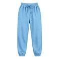 thumbnail image 4 of Teen Girls Waffle Knit Sweatpants High Waisted Lounge Pants with Pockets Drawstring Elastic Cuff Comfortable Loose Joggers for Casual Sleepwear, 4 of 8