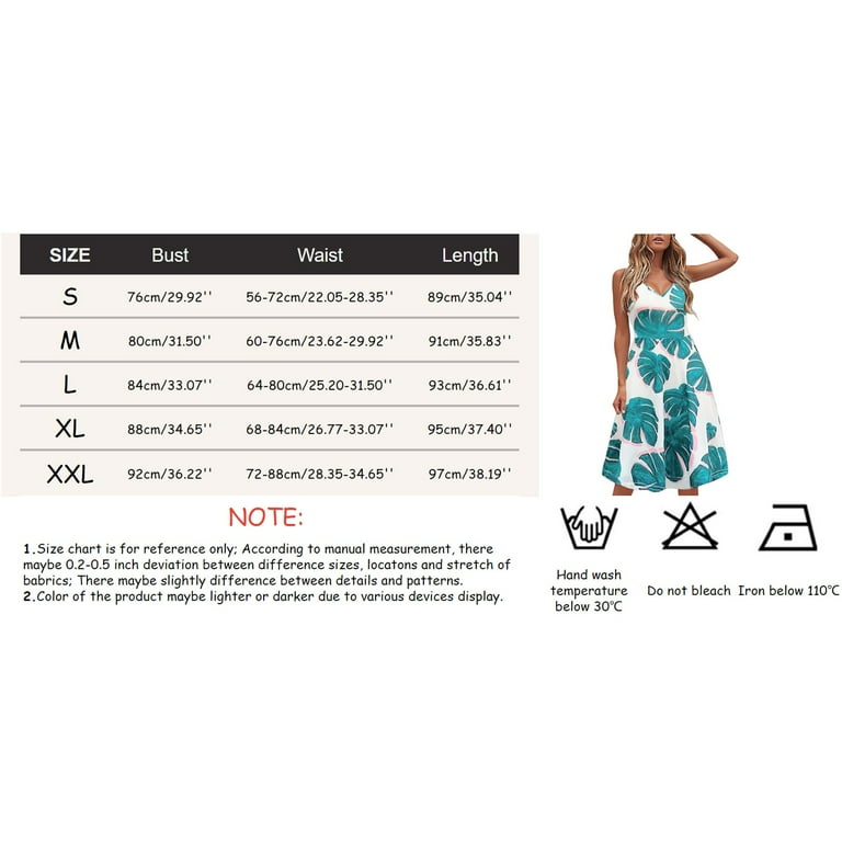 TAIAOJING Women Summer Floral Print Dress Summer Slim Fit Leaf