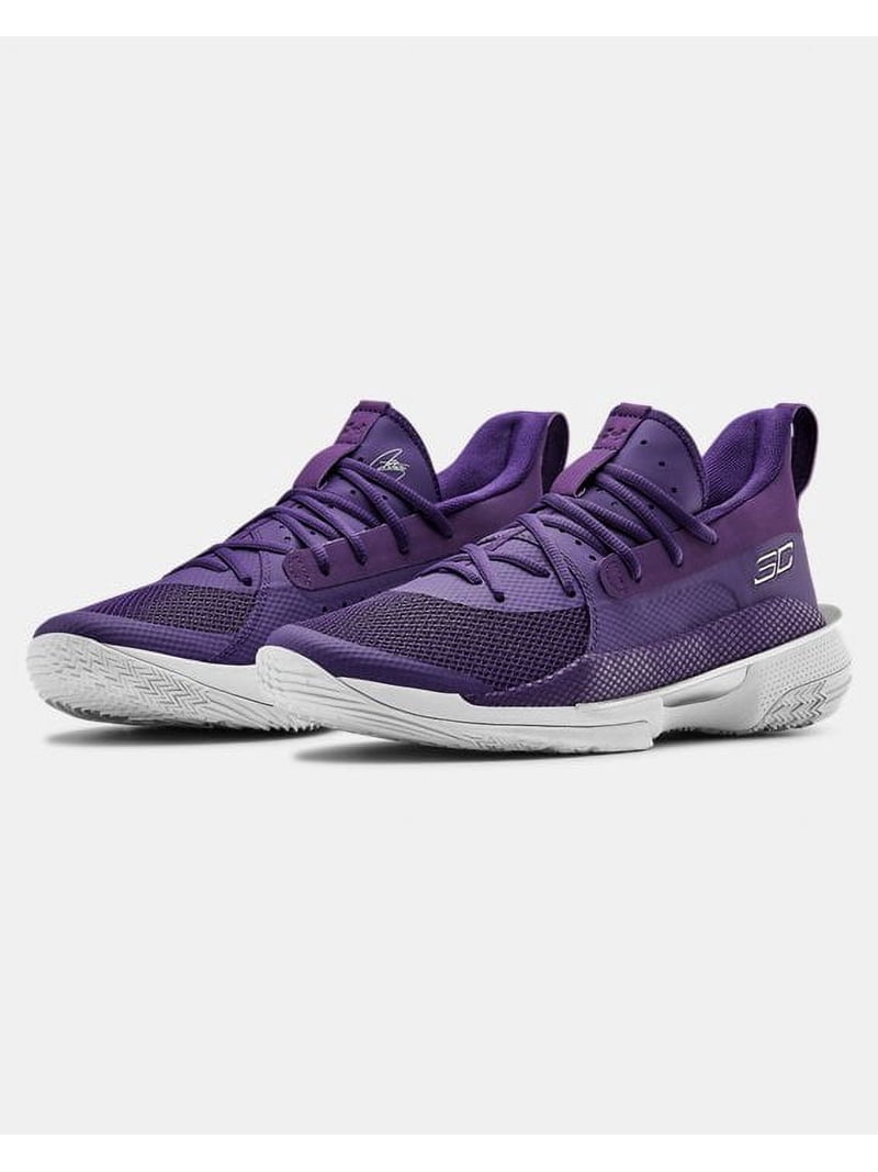 Under Armour Men's Team Curry 7 Basketball Shoes, Purple, 9.5 D(M