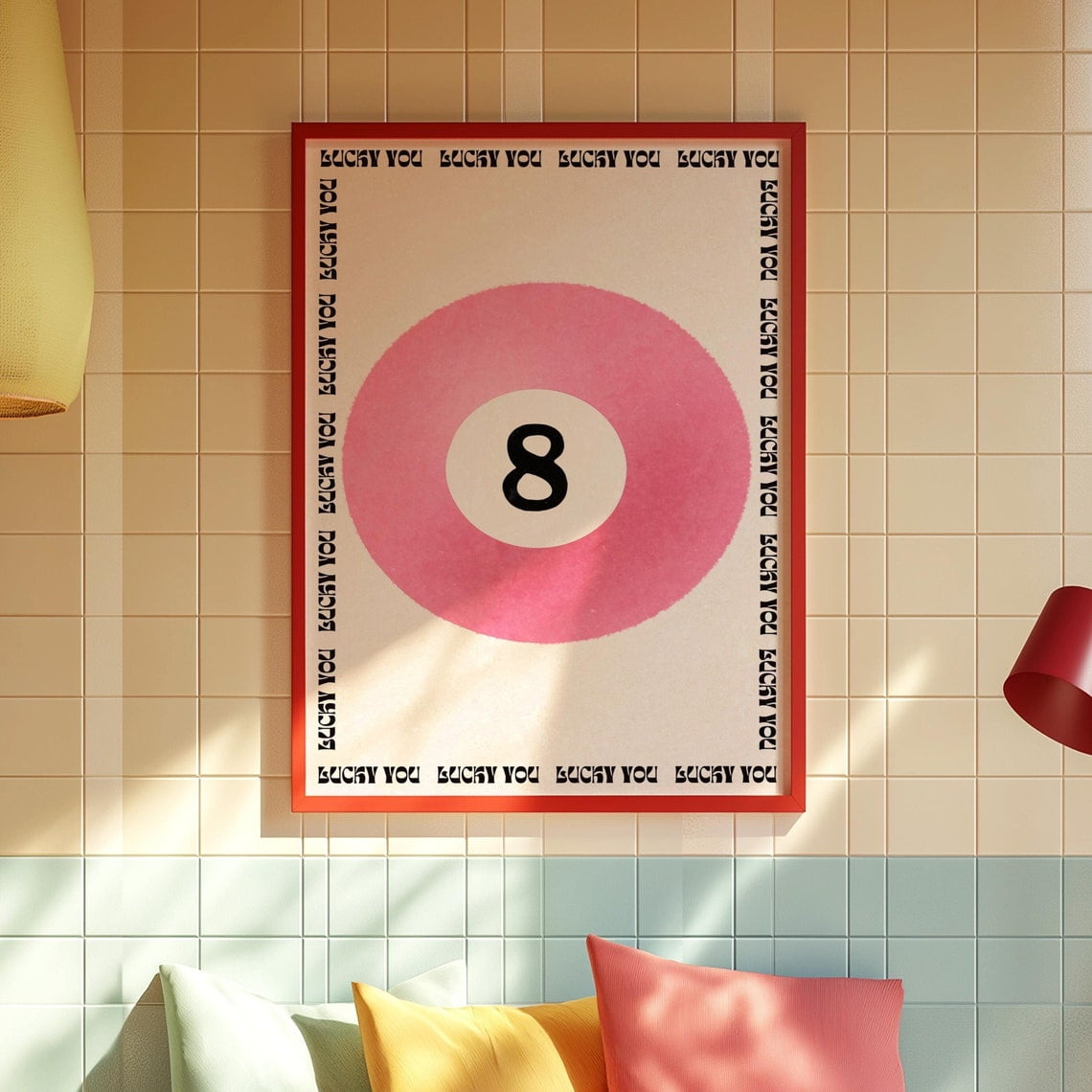 8 Ball Retro Wall Art Print Game Room Decor Unframed Paper Print