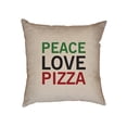 thumbnail image 1 of Simple Peace Love Pizza Colorful Graphic Decorative Linen Throw Cushion Pillow Case with Insert, 1 of 6