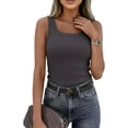 thumbnail image 5 of PRETTYGARDEN Womens Summer Tops Spring Cute Sleeveless Scoop Neck Workout Tank Top Casual Ribbed Knit Basic Cami Shirts, 5 of 10