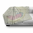 thumbnail image 3 of Hippo Soft Flannel Fleece Throw Blanket, Cartoon Hippopotamus Sleeping on the Moon in the Sky Full of Stars Newborn Theme, Cozy Plush for Indoor and Outdoor Use, 50" x 70", Multicolor, by Ambesonne, 3 of 6