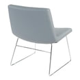 thumbnail image 6 of Thompson Chair in Charcoal Gray Faux Leather with Chrome Sled Base, 6 of 7