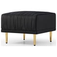 thumbnail image 5 of 78.7" Modular Sectional Sofa Couch L Shaped Velvet Upholstered Sofa Modern Couch with Deep Channel Tufting and Gold Metal Legs for Living Room Apartment Bedroom Office Dorm Studio, Black, 5 of 5