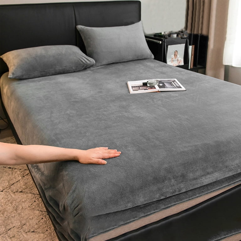 Great Bay Home Velvet Plush Fleece Sheet Set - Extra Soft Microfleece, Deep Pocket, Non-Pilling, Full Size In Chocolate Brown