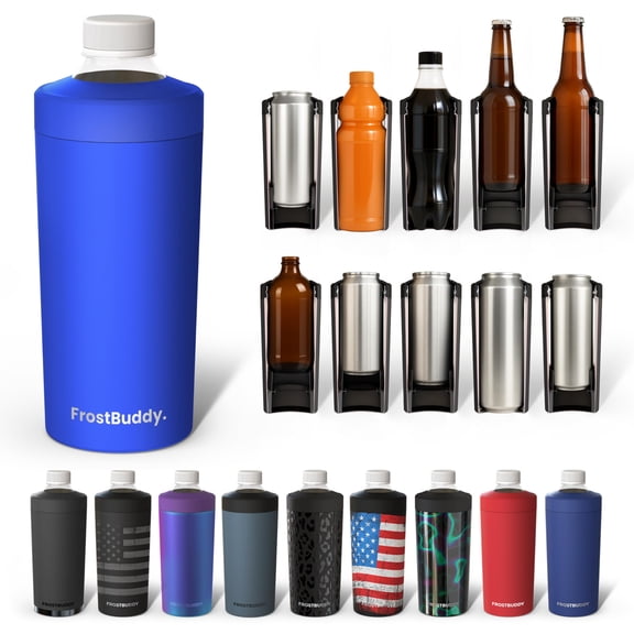 Frost Buddy Universal Buddy XL Can Cooler Fits 12-ounce, 16-ounce, 20-ounce, and 24-ounce Cans and Bottles - Keep Your Drinks Refreshingly Chilled for over 12 hours (Royal)