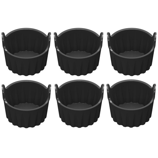 6-Piece Silicone Baking Cups for Air Fryer,Versatile Ramekins for Eggs,Muffins,Cupcakes Heat Resistant,Non-Stick,Multi-Color Set