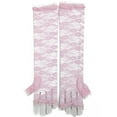 thumbnail image 3 of Gants de Bras Dentelle Longue Protection Manches Sans Doigts Bras Couvre avec Trou du Pouce, 3 of 6