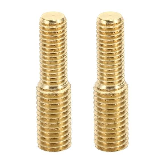Uxcell M8x1.25 to M10x1.5 Double End Stud Screw Bolt, 2pcs Brass Rod Bolts Thread Reducer Adapter 40mm
