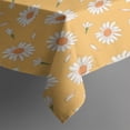 thumbnail image 3 of Yellow Daisy Flower Retro Pattern Rectangle Tablecloth 60"x84",Waterproof Polyester Rectangle Table Cloth, Wipeable Spillproof Polyester Tablecloth for Dining, Camping, Indoor and Outdoor, 3 of 5