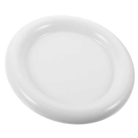 LITINKIMI Round Edge Trinket Dish White Ceramic 1Set 7.7x7.7x1in