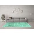 thumbnail image 3 of Ahgly Company Indoor Round Persian Turquoise Blue Traditional Area Rugs, 7' Round, 3 of 4