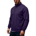 thumbnail image 4 of Zvmxot Men Fleece Sweatshirts Full Zip Stand Neck Sweatshirt with Zipper Pockets Casual Long Sleeve Jackets for Men, 4 of 6