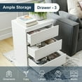 thumbnail image 6 of Resenkos 3-Drawer Bedside Nightstand with Waterproof Top and Smooth Gliding Drawers - White, 6 of 12