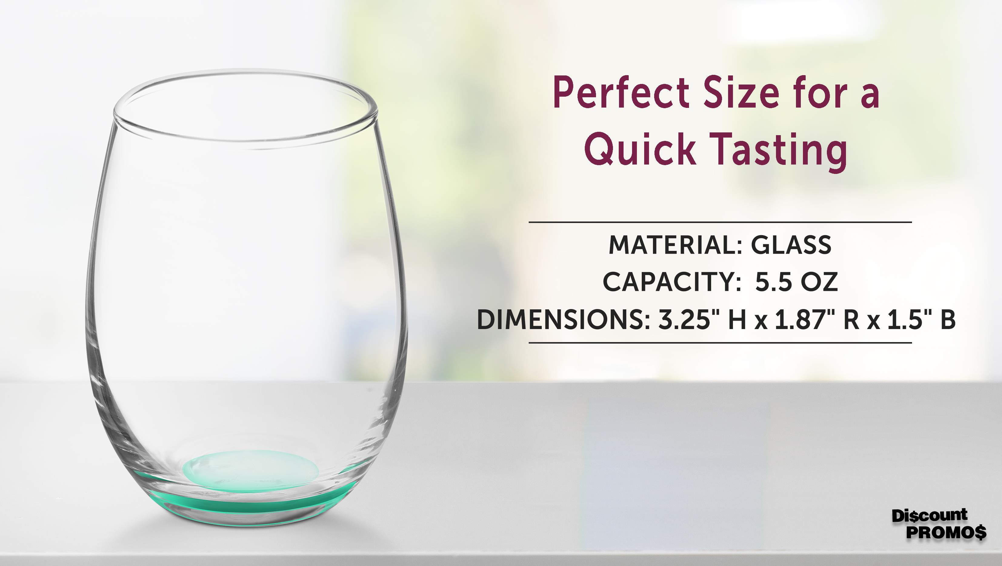 Stemless Wine Glasses by ARC 5.5 oz. Set of 12, Bulk Pack - Perfect for Hotel, Bar, Restaurant or Lounge - Green