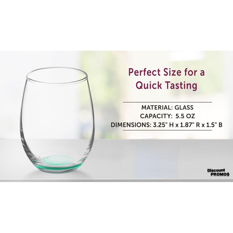 Stemless Wine Glasses by ARC 5.5 oz. Set of 12, Bulk Pack - Perfect for  Hotel, Bar, Restaurant or Lounge - Green - Walmart.com