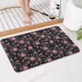 thumbnail image 4 of Pioneer Flower Floral Print Pattern Bathroom Rugs Mat, Non Slip Microfiber Bathroom Rug with Rubber Backing, Soft Mats for Bathroom Floor Tub Shower, 17"x27", 4 of 5