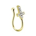 thumbnail image 2 of QIQUWOHUL Fashion Cross Nose Rings Hoops Fake Nose Rings Clip On Circle Nose Fake Nose Piercings Fashion Nose Jewelry For Women, 2 of 3