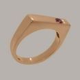 thumbnail image 3 of LBG British Made 9k Rose Gold Natural Pink Tourmaline Mens Promise Ring - 33 size options - Size 8.75, 3 of 5
