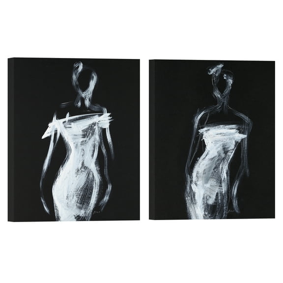 Fashion Contour & Silhouette by Shawn Mackey Set of 2 Canvas Art Prints
