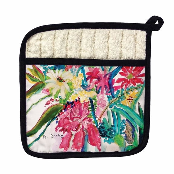 Betsy Drake Interiors Multi Florals Pot Holder