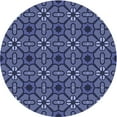 thumbnail image 1 of Ahgly Company Indoor Round Patterned Blue Whale Blue Area Rugs, 7' Round, 1 of 6