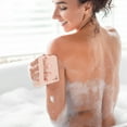 thumbnail image 2 of Unique Bargains 1 Pc Bath Brush Back Scrubber for Bathroom for Shower 5.39"x5.24"x1.57" Pink, 2 of 6