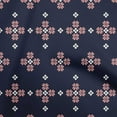 thumbnail image 1 of oneOone Cotton Flex Black Fabric Geometric Fair Isle Pattern Fabric For Sewing Printed Craft Fabric By The Yard 40 Inch Wide, 1 of 4