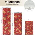thumbnail image 4 of Red Christmas Gingerbread Man Pattern Kitchen Rugs Sets Of 3,Kitchen Runner Rugs Non Skid Washable,Decorative Kitchen Floor Mats for Kitchen,Sink,Laundry,17"x30"+ 17"x47" + 17"x59", 4 of 6